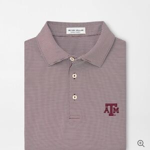 Peter Millar Men's Texas A&M Striped Polo Shirt - Like New